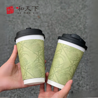 Logo personnalisé Gobelets en papier blanc jetables Pp Pet double paroi boisson froide café chaud gobelet en papier jetable avec couvercles à emporter