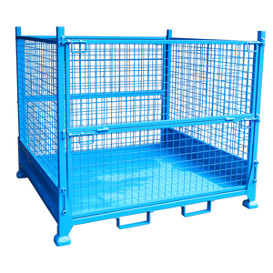 Contenitore di Stoccaggio Pieghevole in Acciaio OEM Carter, Gabbia Impilabile in Rete Metallica, Pallet Pieghevole - Product Image 1