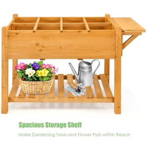Boîte de jardinière de lit de jardin surélevée en <span class=keywords><strong>bois</strong></span> avec pieds support de lit de culture de légumes en <span class=keywords><strong>bois</strong></span> jardinière de jardin pour l'extérieur - Product Image 4