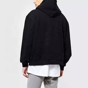 Pull à capuche surdimensionné de luxe printemps sweat à capuche noir uni de haute qualité sweat à capuche personnalisé poids lourd bouffée sweats à capuche unisexe - Product Image 3