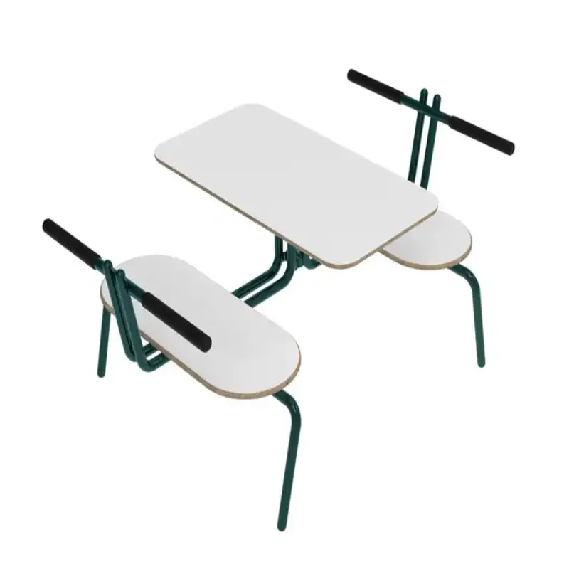 Ucuz restoran mobilya setleri okul kantin entegre kafeterya ahşap yemek masası ve sandalye 4 kişi için Set