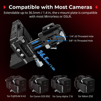 Pour batterie V-Mount SmallRig 180 °   Hub d'alimentation multi-ports rotatif, plaque de montage modulaire pour protecteur d'écran LCD 5227