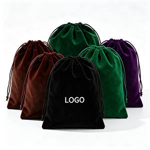 Bolsa de Terciopelo con Cordón y Logotipo Personalizado, Bolsa de Terciopelo para Guardar Aretes, Collares, Joyas, Cosméticos y Regalos - Product Image 1