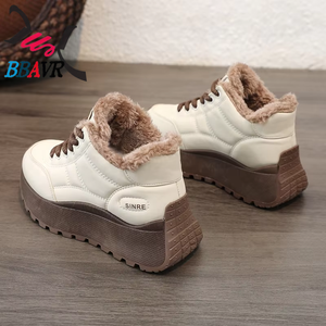 Gm6601 2025 Nuevas Zapatillas Deportivas de Invierno de Algodón Afelpado Cálido con Suela Gruesa Impermeables y Elevadas, Tendencia Urbana - Product Image 5