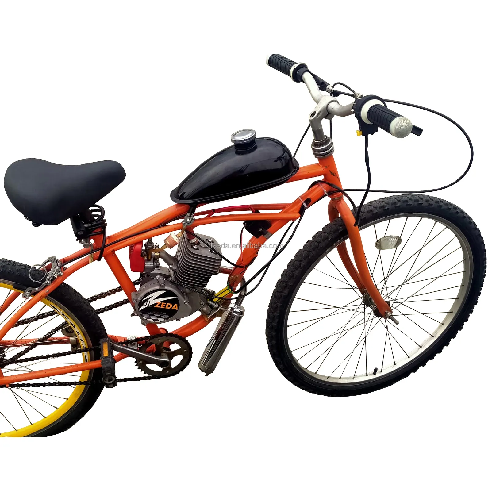 Двухтактный 80cc велосипедный двигатель, мопед, скутер, велосипед, газ 100cc