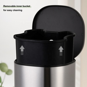 Amazon 5L Waste Paper Pedal Bin for Kitchen Stainless Steel Steel Foot Pedal Trash Storage Bucket