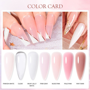 8ml Gel d'extension de gelée dure vernis à ongles ongles français Nude Pink White Clear Nail Supplies Gel pour Gel d'extension - Product Image 5