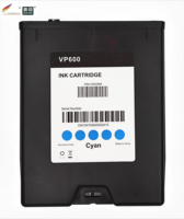 Cartouche d'encre compatible de haute qualité pour imprimante d'étiquettes Memjet VIPColor VP600 - Cartouche d'encre 250ML K K C M Y - avec puce intelligente