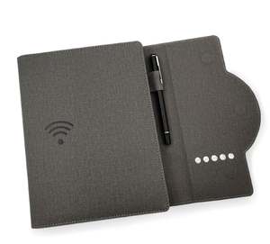 NUEVO Set de Regalo Corporativo: Agenda Electrónica A5 de Cuero con Cargador Inalámbrico, Power Bank y USB para Regalo de Año Nuevo - Product Image 2