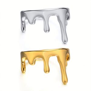 Anillos de Joyería Personalizados Elegantes, Anillos Irregulares Chapados en Oro de 18k para Mujer - Product Image 1