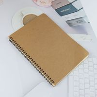 Carnets de notes/organisateurs A4/A5 personnalisés en spirale, 100 pages lignées, couverture souple en papier brun, cadeau, directement de l'usine