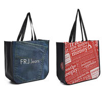 Sac de shopping promotionnel en non-tissé imprimé et laminé avec logo