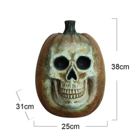 Décorations d'Halloween personnalisées L'usine produit des lumières de citrouille LED terrifiantes ornementation de maison artisanat en résine nain de jardin