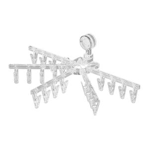 Séchoir à vêtements mural multifonctionnel en forme de X avec ventouses et pinces multiples pour rangement sur balcon - Product Image 1