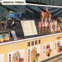 Remolque de Comida Móvil Oriental Shimao de 3.5M, Acero Inoxidable Color Oro Rosa, Personalizable, Totalmente Equipado, con Certificación DOT para Venta de Snacks
