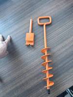 Kit de anclaje a tierra, gancho de anclaje resistente de hélice ancha de 3 "con eje de acero sólido para columpio, toldos de tienda de campaña
