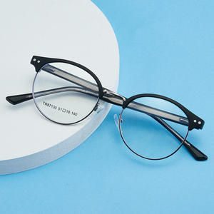 Lunettes de vue rondes classiques pour hommes Tr90, monture intégrale, 51-18-140, protection anti-lumière bleue, style professionnel - Product Image 3