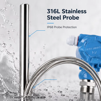 Transmisor de Nivel Hidrostático de Alta Temperatura 2088, Sensor de Profundidad Capilar de Acero Inoxidable 316L para Monitoreo de Tanques de Agua de Calderas