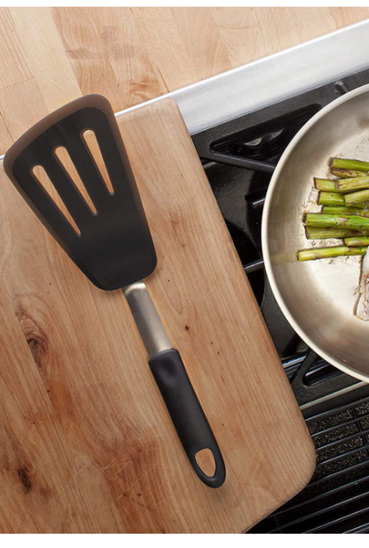 Series Long Silicone Turner Spatula Heat Resistant Rubber Kitchen Spatula - Ideal for Fish, Eggs turner