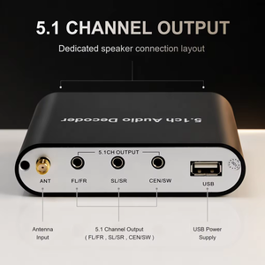 Scheda Decoder Audio Dolby <span class=keywords><strong>Atmos</strong></span> 5.1 con Ingresso USB, Ottico, Coassiale e ARC per Sistema Audio Home Theater - Product Image 2