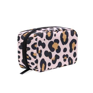 Custom Pink Leopard Printed Cosmetic <b>Pouch</b> Portable Makeup <b>Bag</b> <b>for</b> <b>Women</b> Mini Toiletry <b>Bag</b> <b>for</b> Travel - Product Image 1