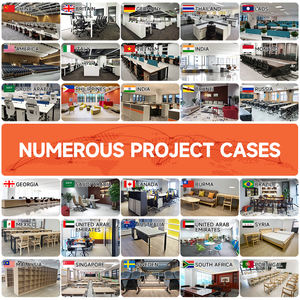 Modern 2 kişilik kabin ofis mobilyaları paylaşım depolama dolabı ile dayanıklı dizüstü personel bölümü iş istasyonu ofis masası - Product Image 6