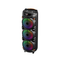 Altavoz de karaoke para exteriores de 8 pulgadas con micrófono inalámbrico, pantalla LED, radio FM, USB/tarjeta TF, TWS, para fiestas, BK-8338 Oudiobop