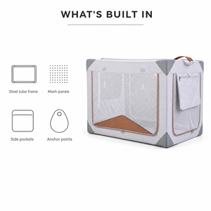 Foldable Pet Carrier Crate Breathable Mesh Traveling <b>Cat</b> Dog <b>House</b> Zipper Closure Portable <b>Indoor</b> Outdoor - Product Image 6