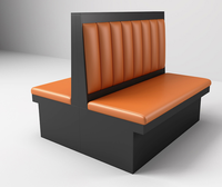 Conception moderne café utilisé cabines en cuir siège table à manger café banc sièges restauration rapide chaise restaurant ensemble de meubles