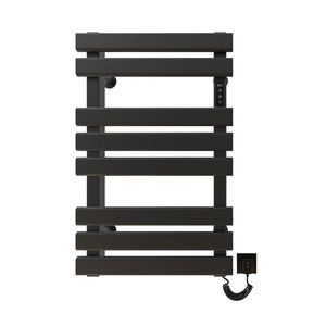 Accessoires de salle de bain : Sèche-serviettes électrique adhésif noir chauffant et séchant les serviettes - Product Image 1
