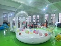Tente bulle gonflable transparente QY Brand Factory, modèle flocon de neige, en PVC, 5x3x3M, pour aventure commerciale en extérieur – Vente chaude