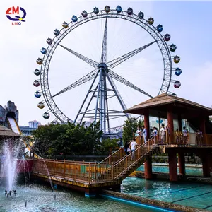 Parque de atracciones para niños Navidad Gran cabina de lujo Cabina Paseos de metal 50m Rueda de La Fortuna