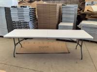 Vente en gros pas cher 6 pieds blanc fête événements en plein air dur portable pliable 180cm 6ft salle à manger ensemble chaise et table en plastique