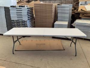 A buon mercato all'ingrosso 6 piedi bianco festa all'aperto eventi Hard portatile pieghevole 180cm 6ft pranzo sedia di <span class=keywords><strong>plastica</strong></span> <span class=keywords><strong>e</strong></span> <span class=keywords><strong>tavolo</strong></span> Set - Product Image 3