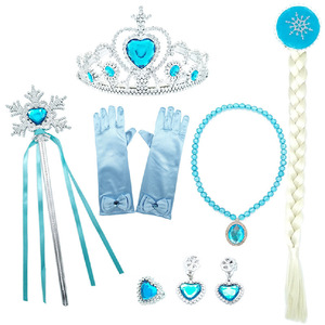 Le ragazze <span class=keywords><strong>Elsa</strong></span> si vestono con il treno per bambini con perline manica lunga stampa neve Costume da principessa festa di carnevale di Halloween - Product Image 2