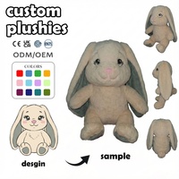Peluches personnalisées : Mini lapin aux oreilles tombantes, idéales pour les cadeaux de lancement de fleuriste et les articles pour enfants