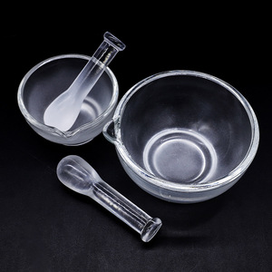 Juego de Mortero y Pilón de Vidrio Huida de 60, 75, 90, 120, 150 y 180 mm para Moler Hierbas Medicinales - Product Image 1