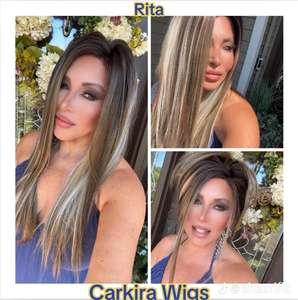2026 New Color Futura Brown Highlight 13x4 Transparent HD Lace Front <b>Wig</b> High Temperature Fiber Long Length - Product Image 5