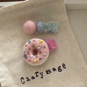 คลิปหนีบ<span class=keywords><strong>ผม</strong></span>รูปโดนัท<span class=keywords><strong>ล</strong></span>ูกกวาดน่ารักตามสมัยนิยมน่ารักแบบแฟชั่นสำหรับเด็กทารกหญิง - Product Image 3