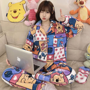 <span class=keywords><strong>Set</strong></span> Pigiama Invernale in Flanella per Donna, Ispessito, <span class=keywords><strong>Winnie</strong></span> <span class=keywords><strong>the</strong></span> <span class=keywords><strong>Pooh</strong></span>, in Pile Corallo, Stile Dolce e Femminile, Cartone Animato, Vendita all'Ingrosso - Product Image 3