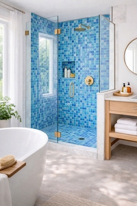 Gnt - Mosaico de Cerámica para Piscina, Estilo Moderno, Duradero, Color Azul Mixto, para Decoración de <span class=keywords><strong>Piscinas</strong></span>, Buen Precio - Product Image 3