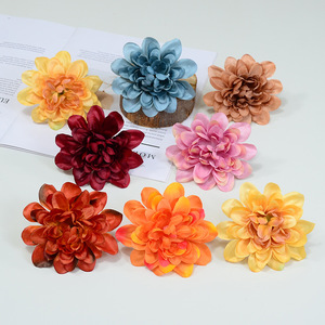 Dongchen Crafts Artificial Dahlia Flowers Silk Autumn Colors For <b>Home</b> <b>Decor</b> Wedding Props - Product Image 1