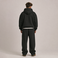 Ensemble de survêtement unisexe surdimensionné Charlo personnalisé, sweat à capuche et pantalon de jogging épais, vêtements de sport en gros, REACH GCC