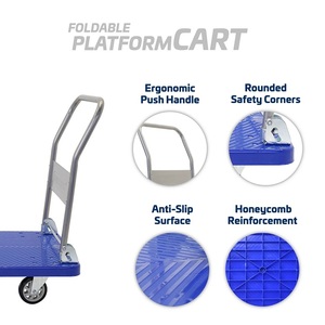 Chariot à main pliable en plastique Prestar avec plateforme et roues pivotantes à 360 degrés pour le chargement et le stockage - Product Image 5