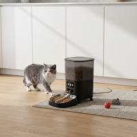 Distributeur automatique intelligent pour animaux de compagnie, double gamelle, grande capacité, fonction de conservation de la fraîcheur, programmation à distance, design élégant en acier inoxydable