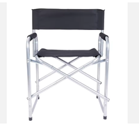 Chaise de plage portable en métal avec table amovible - Chaise de camping pliable robuste pour mobilier d'extérieur