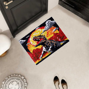 <span class=keywords><strong>Kit</strong></span> de ganchillo personalizado para adultos, principiantes, fácil de aprender, diseño de dinosaurio, gancho de <span class=keywords><strong>bloqueo</strong></span>, juego de fabricación de alfombras, la mejor decoración del hogar - Product Image 2