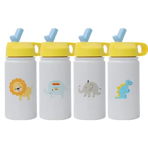 Large Capacity Insulation Cup Outdoor Kawaii Kid Tumbler Cute Water Bottle  For Girl Portable Straw Thermos Cartoon Vacuum Flasks