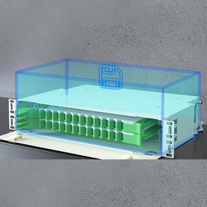 <b>Rack</b> Mount 144 Core LC Singlemode OM4 Steel Cabinet Modular ODF Fiber Patch Panel with POE/GSM/SDK Support - Product Image 3