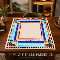 Premium Southwest Totem Mahjong-Matte 32,68 Zoll Rutschfeste Geräuschlose Tischauflage für Amerikanisches Mahjong Professionelle Spielmatte 830mm